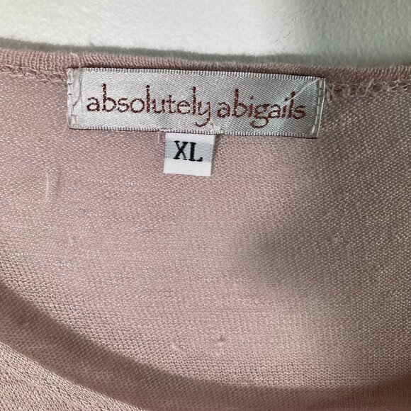 Absolutely Abigails Linen Lagenlook Tunic XL Asymmetrical Dusty Pink Linen - Picture 5 of 9